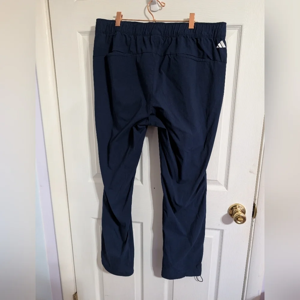 Adidas Mens Pants Blue Active Performance Golf Drawstring Elastic Waist Size XL